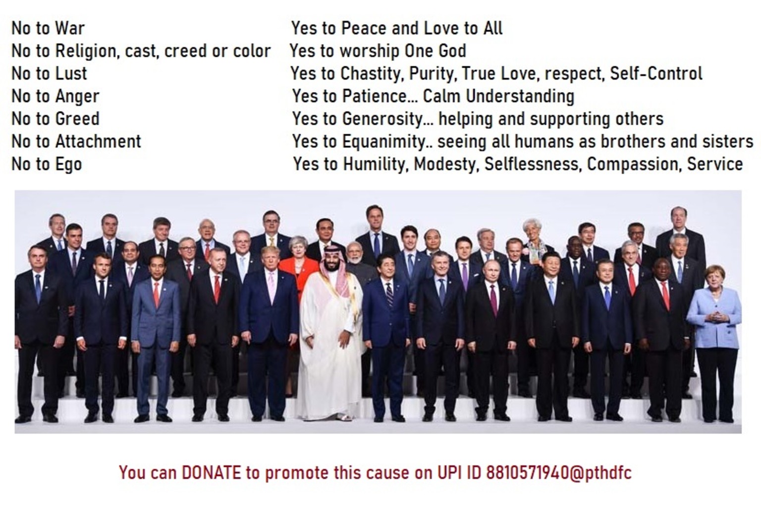 World without five evils