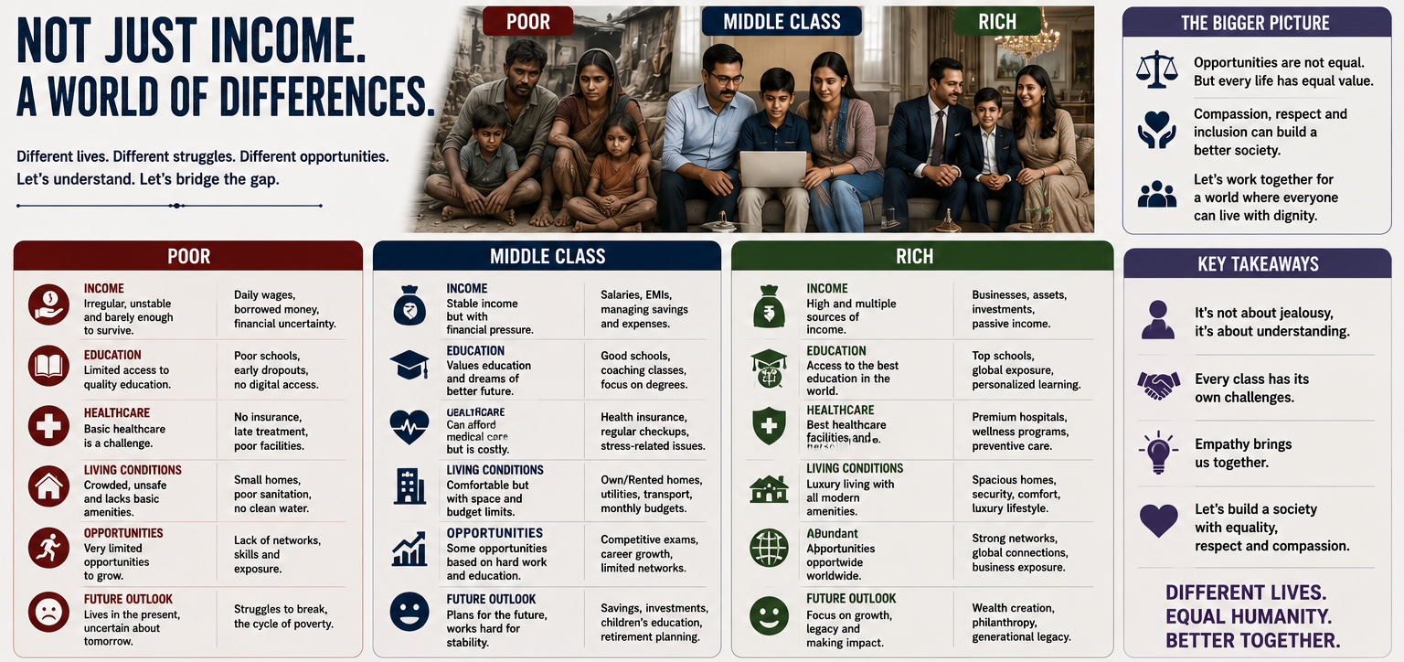 Global Issues - Rich Vs Middle Class Vs Poor