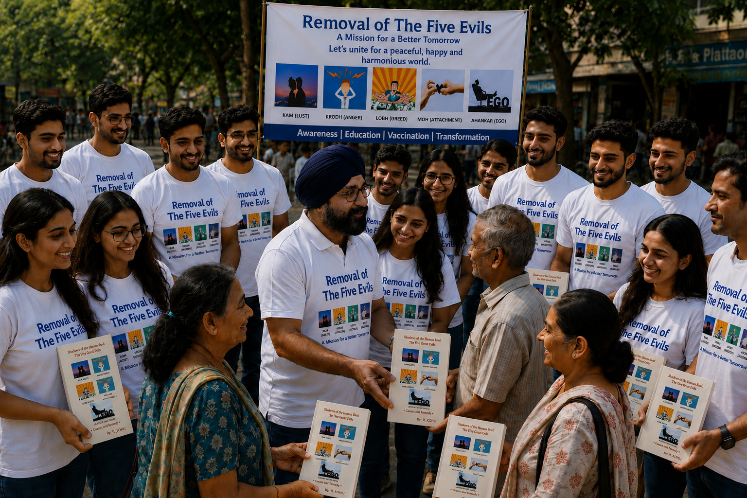 Distributing Books for free to spread awareness of this mission!